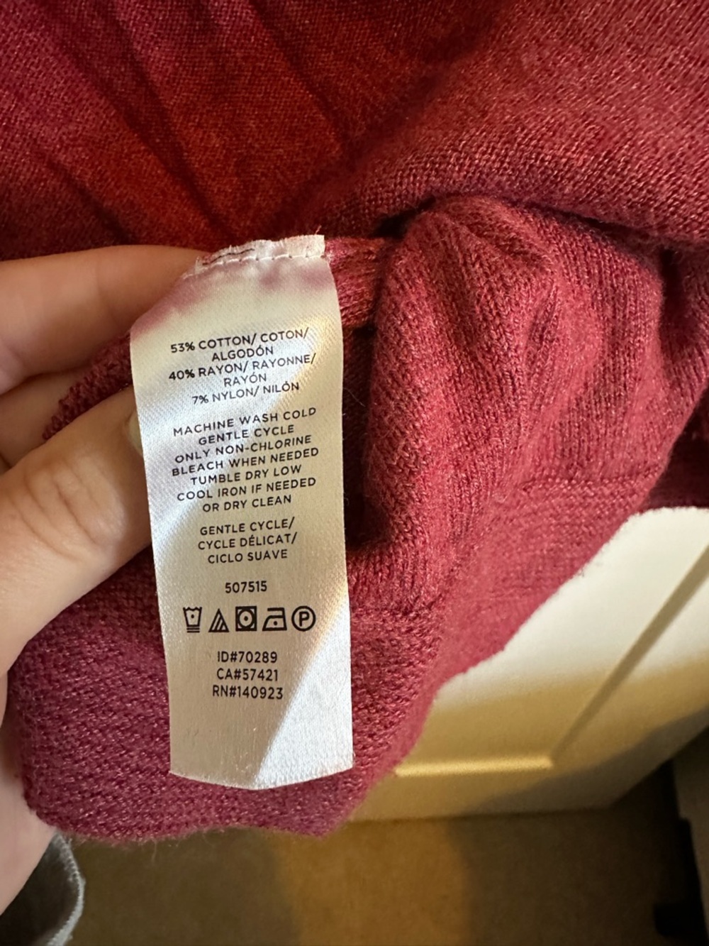 LOFT Outlet Raspberry Knit Sweater - Picture 5 of 5